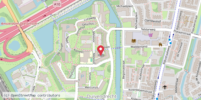 Een kaart met de locatie van A. Bekemaschool