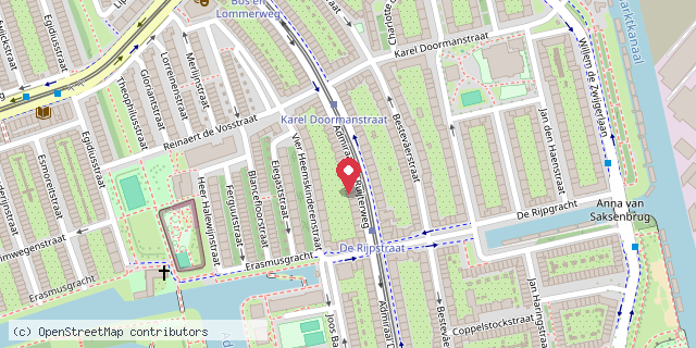 Een kaart met de locatie van Admiraal 241
