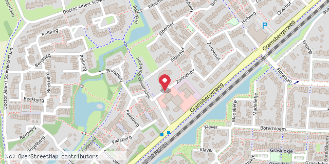 Een kaart met de locatie van Alb. Risaeusschool
