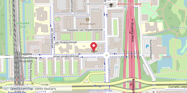 Een kaart met de locatie van Alexander Roozendaalschool