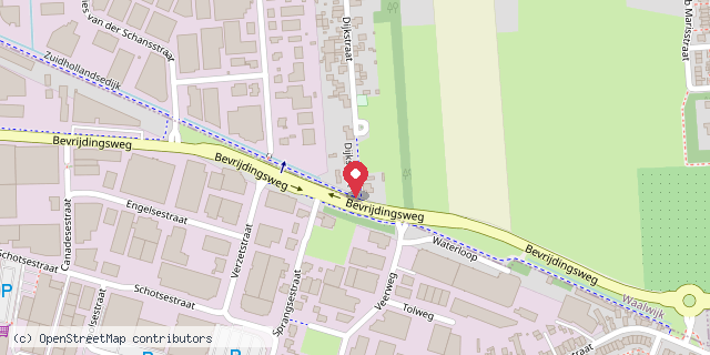 Een kaart met de locatie van Boekstation de Leerlink