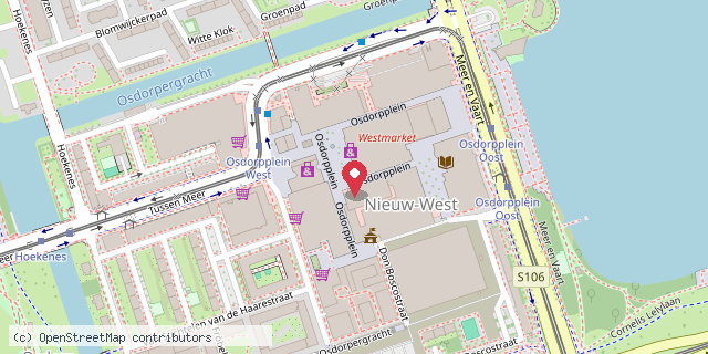Een kaart met de locatie van Brasserie De Serre