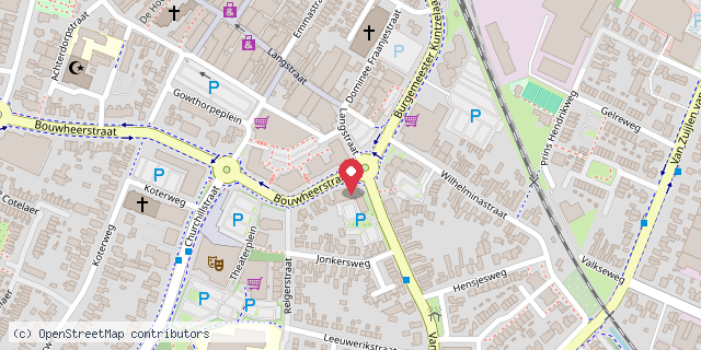Een kaart met de locatie van CJG Barneveld