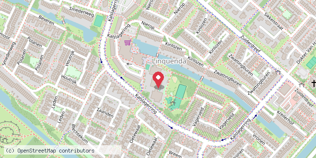 Een kaart met de locatie van Daltonschool Het Palet