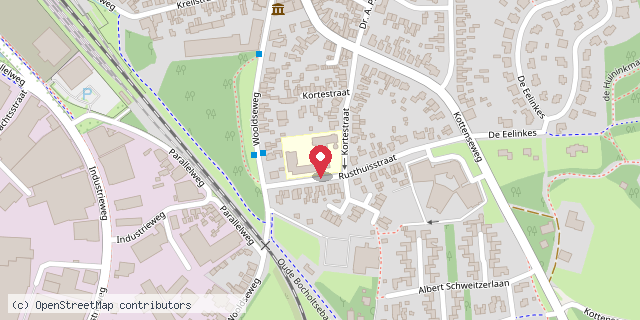 Een kaart met de locatie van De Esch