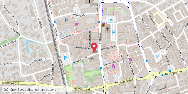 Een kaart met de locatie van De gestreepte koe