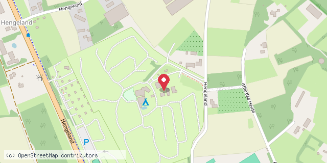 Een kaart met de locatie van Hengelandjes