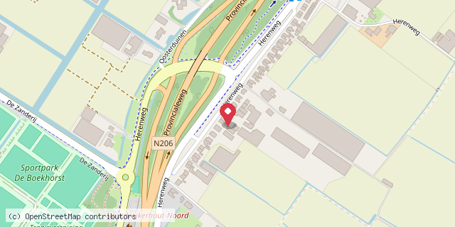 Een kaart met de locatie van Herenweg 146 Noordwijkerhout