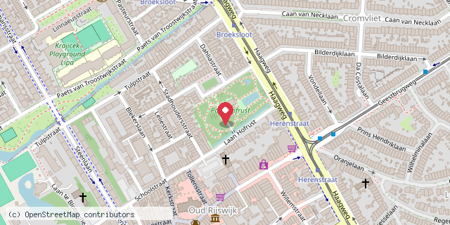 Een kaart met de locatie van Het kleine Raadhuisje