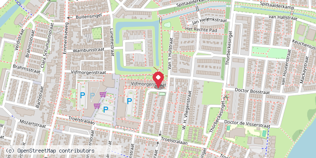 Een kaart met de locatie van Jasper's boekenkast