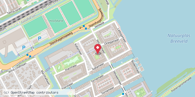 Een kaart met de locatie van KDV Boomgaard