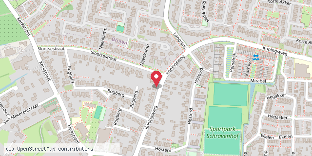 Een kaart met de locatie van Kinderlogopedie Maas en Waal