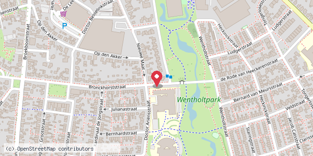 Een kaart met de locatie van Kom erBIJ