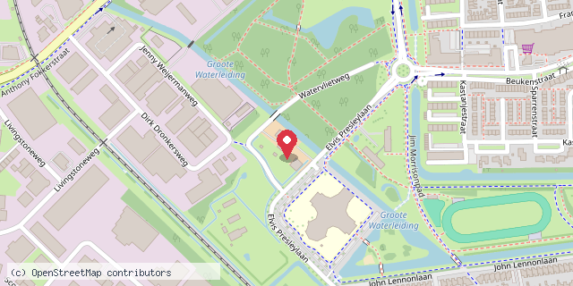 Een kaart met de locatie van Kom us kieke