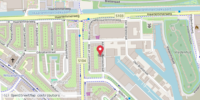 Een kaart met de locatie van Landhuis