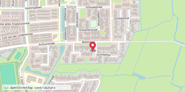 Een kaart met de locatie van Minibieb Dataga
