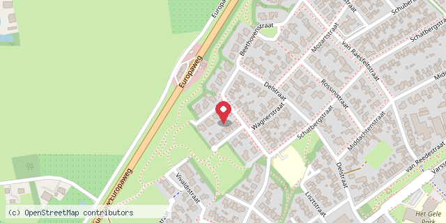 Een kaart met de locatie van Minibieb / KinderzwerfboekStation Beethoven