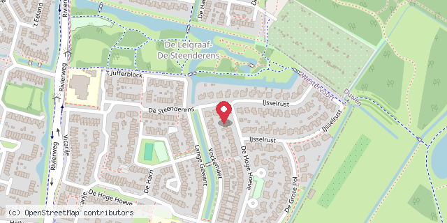 Een kaart met de locatie van OBS het Ravelijn