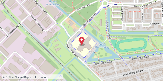 Een kaart met de locatie van Prinses Beatrixschool