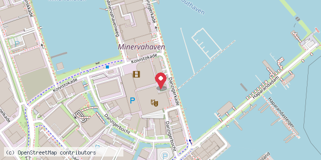 Een kaart met de locatie van Restaurant Leuk Amsterdam