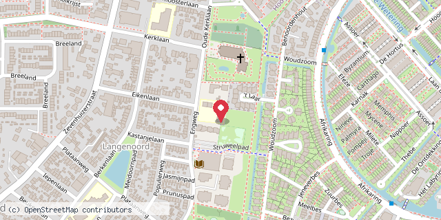 Een kaart met de locatie van Taalklassen de Wiekslag