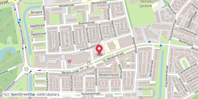 Een kaart met de locatie van Wijkbedrijf Goes