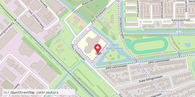 Een kaart met de locatie van Zuidwesthoek