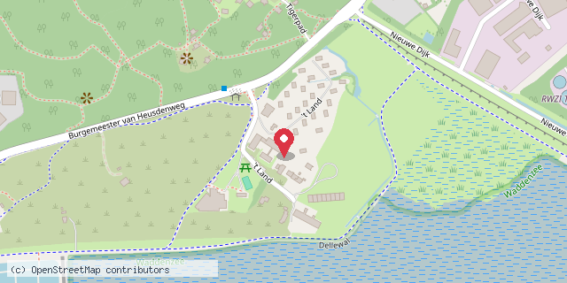 Een kaart met de locatie van 't Landhuisje