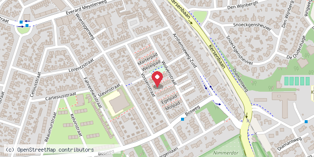 Een kaart met de locatie van Minibieb Het Hertje