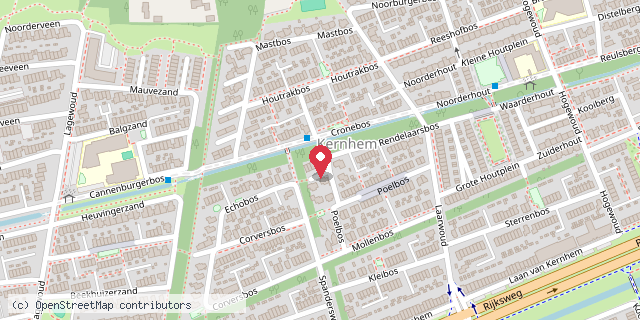Een kaart met de locatie van Mini bieb