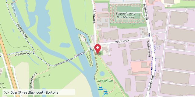 Een kaart met de locatie van Natuuractiviteitencentrum De Koppel