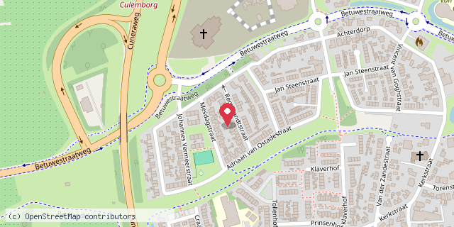 Een kaart met de locatie van Annemieke Kronenberg