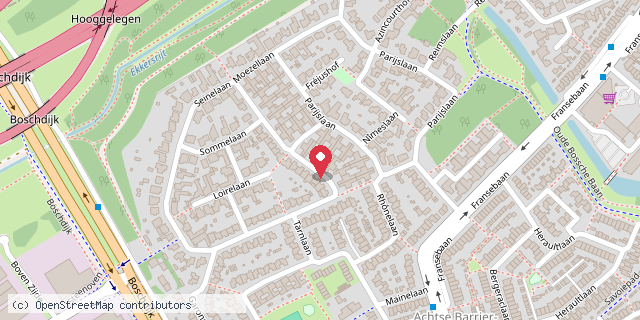 Een kaart met de locatie van Eier-Minibieb Seinelaan