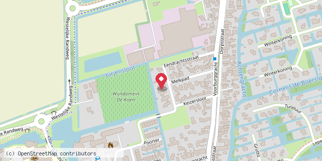 Een kaart met de locatie van Wendy Servaas