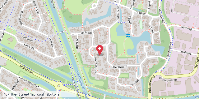 Een kaart met de locatie van De Stroombieb