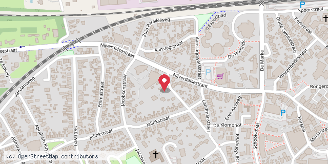 Een kaart met de locatie van Corrie van der Meulen