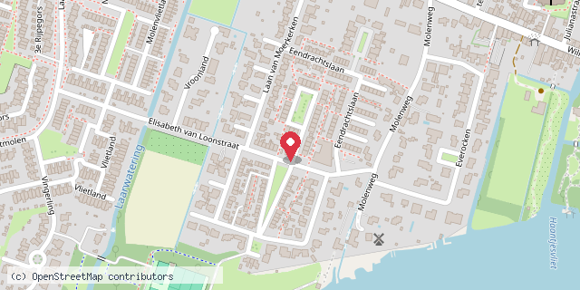 Een kaart met de locatie van Bianca Koster