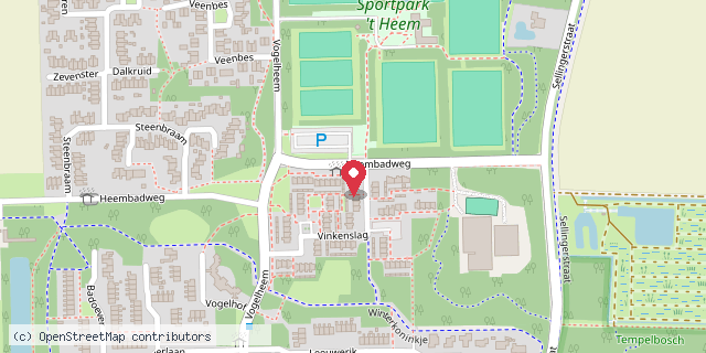 Een kaart met de locatie van Minibieb 't Heem Ter Apel