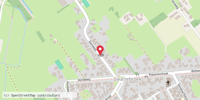 Een kaart met de locatie van Hanneke's Minibieb