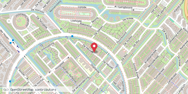 Een kaart met de locatie van Irene Janssen