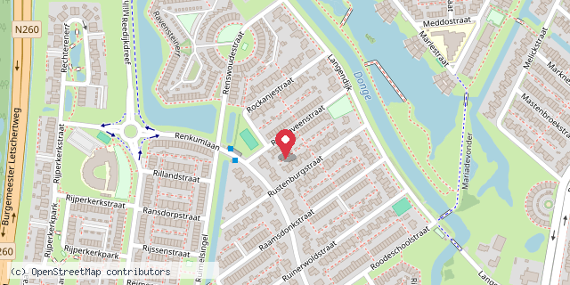 Een kaart met de locatie van Jungle boek