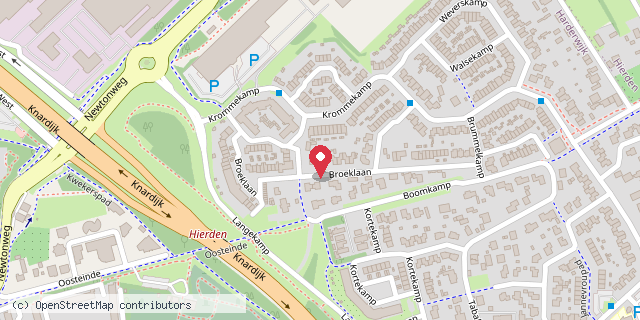 Een kaart met de locatie van Elly timmer