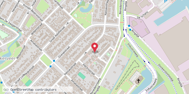 Een kaart met de locatie van Het leesmonster
