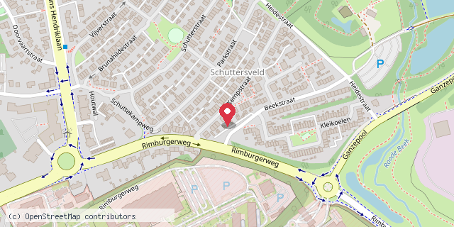Een kaart met de locatie van chantal leunissen