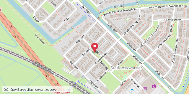 Een kaart met de locatie van Amber Toue