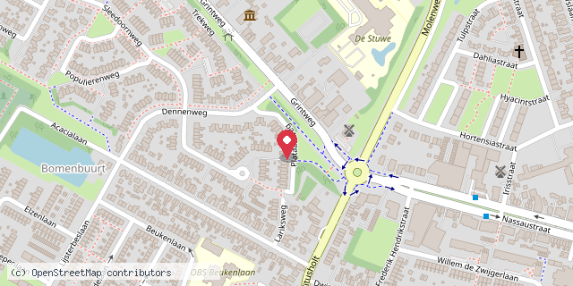Een kaart met de locatie van Claudia van duivenbode