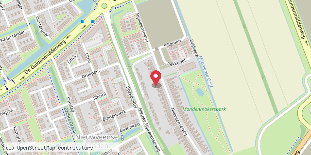 Een kaart met de locatie van Mini bieb het boekenhuus