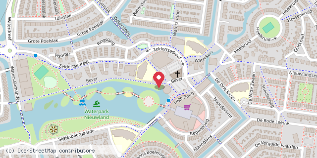 Een kaart met de locatie van Boekenkast De Herberg