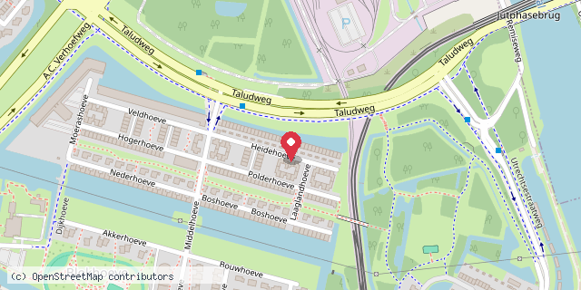 Een kaart met de locatie van Minibiebje Deitjes