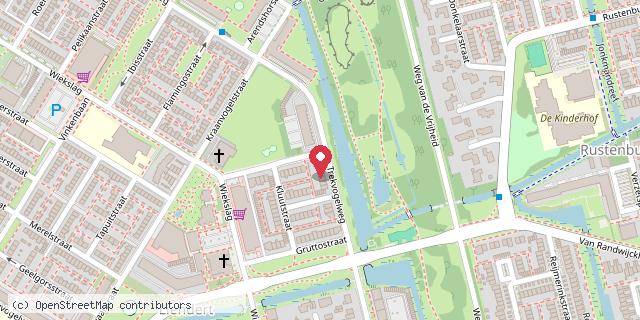 Een kaart met de locatie van Trekvogels